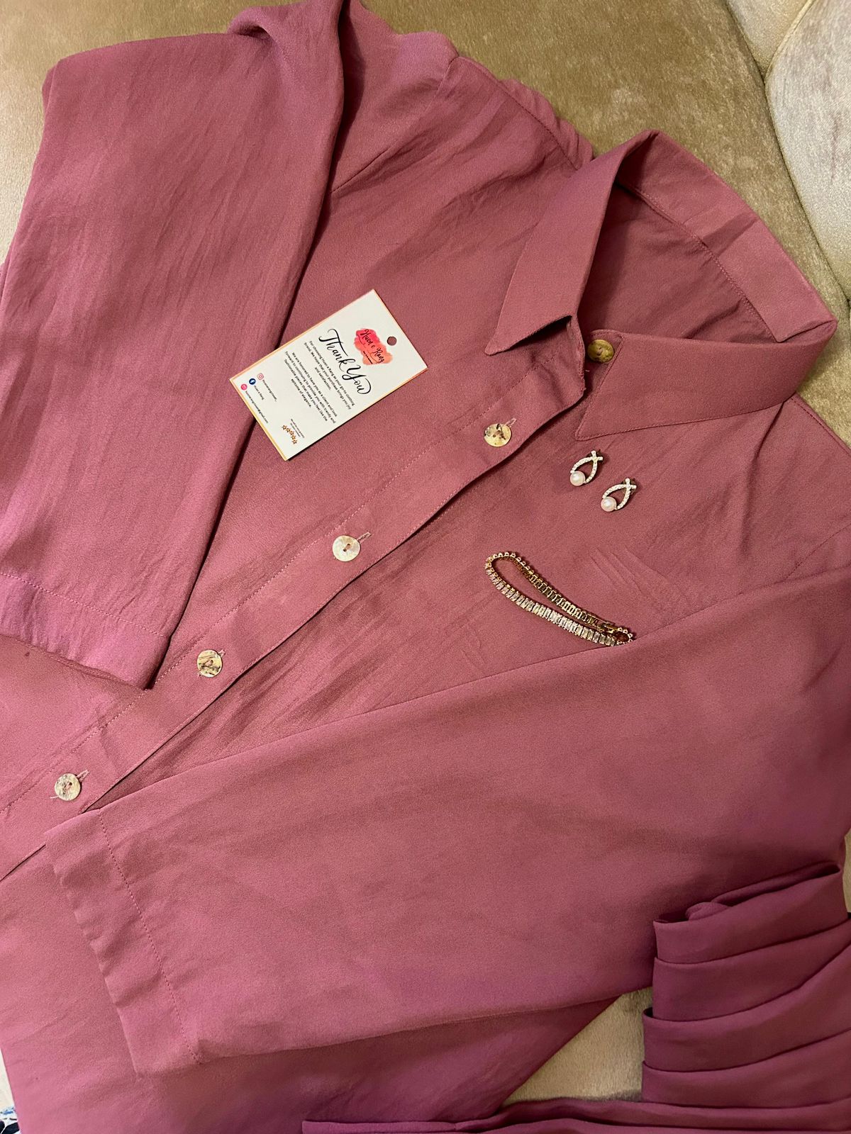 Purple Elegance Georgette Coord Set – Button-Down 2PC for Women